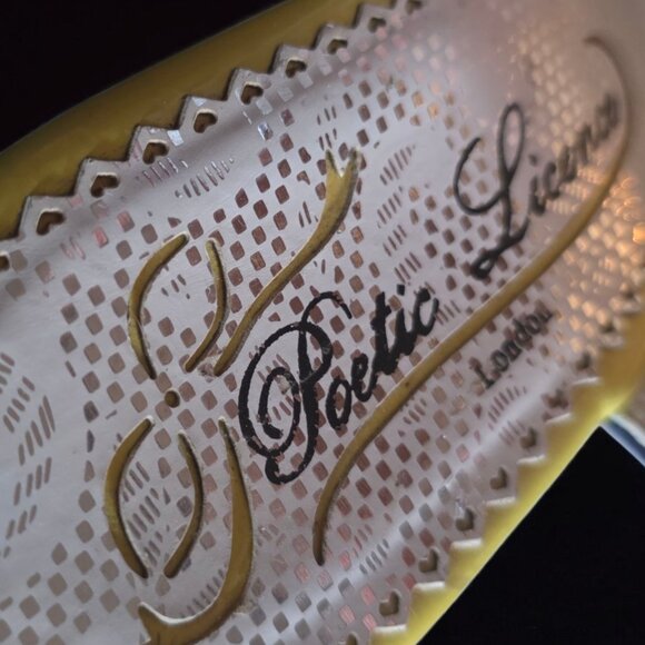 NEW POETIC LICENCE ( 8 ) MAD MONEY Polka Dot Peep Toe Wedge Sandals - Picture 10 of 11